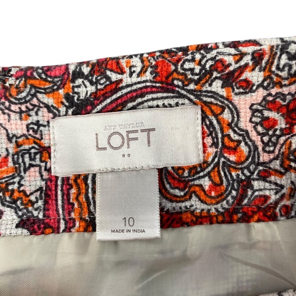 LOFT Paisley Print Skirt Women's Size 10 Knee Length - Picture 2 of 5